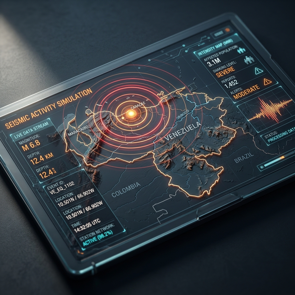 Venezuela Twin Earthquakes OSINT Simulator preview